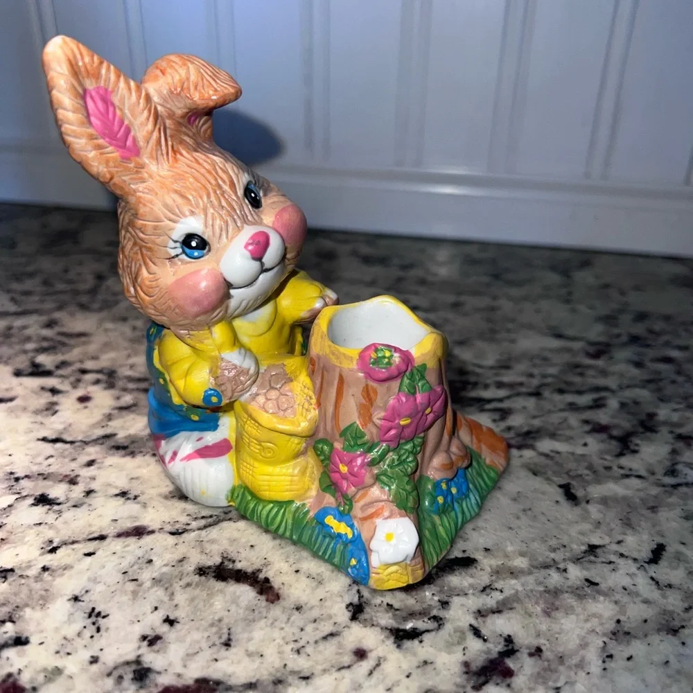 Vintage Bunny Candle Holder